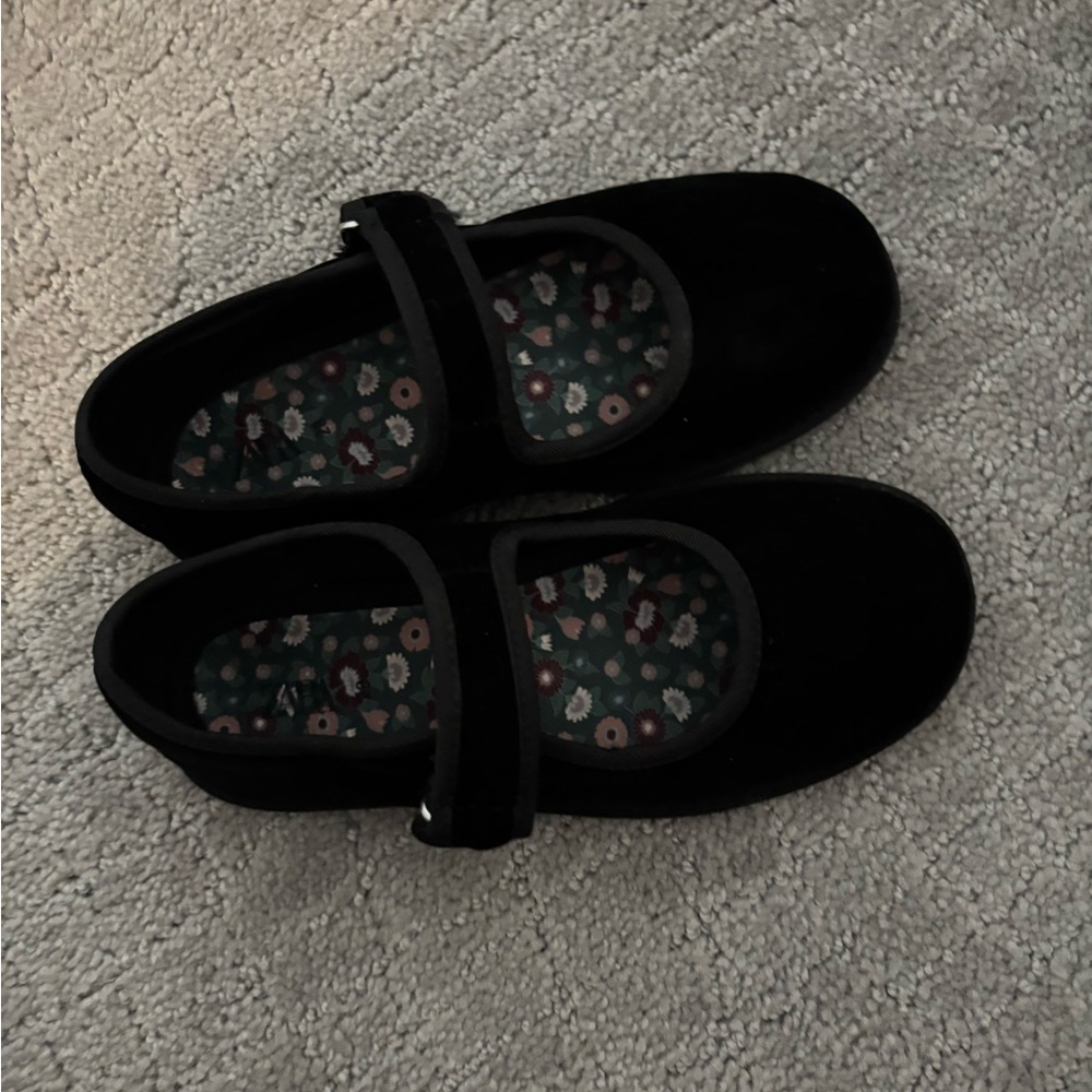 Zara velvet Black Kids Mary Jane Shoes - Picture 5 of 5